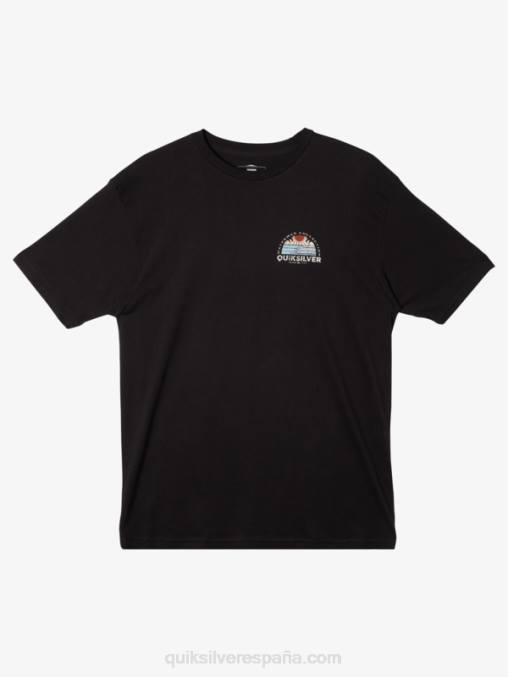 negro playera con vistas al set de Waterman D6T4D39 hombres Quiksilver