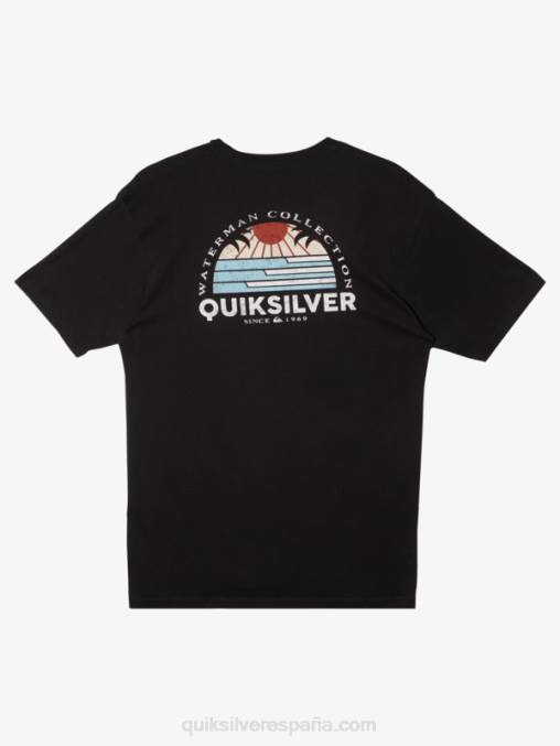 negro playera con vistas al set de Waterman D6T4D39 hombres Quiksilver