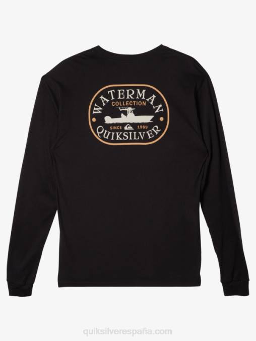 negro viaje de energía waterman camiseta de manga larga D6T4D62 hombres Quiksilver