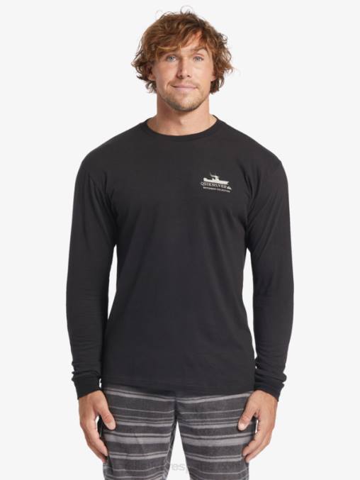negro viaje de energía waterman camiseta de manga larga D6T4D62 hombres Quiksilver