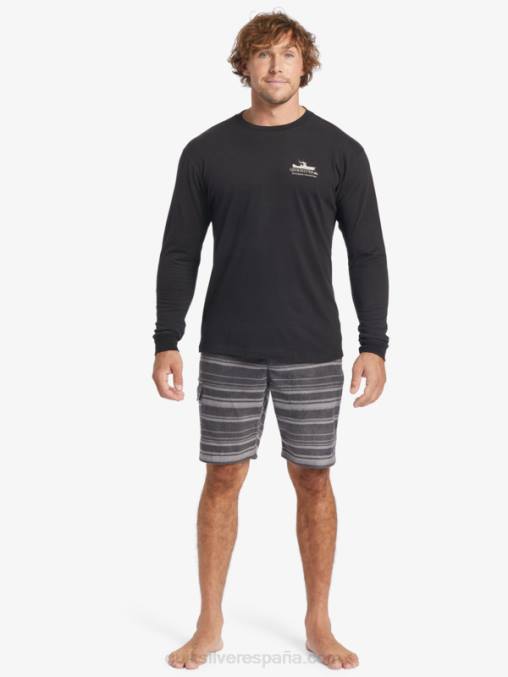 negro viaje de energía waterman camiseta de manga larga D6T4D62 hombres Quiksilver