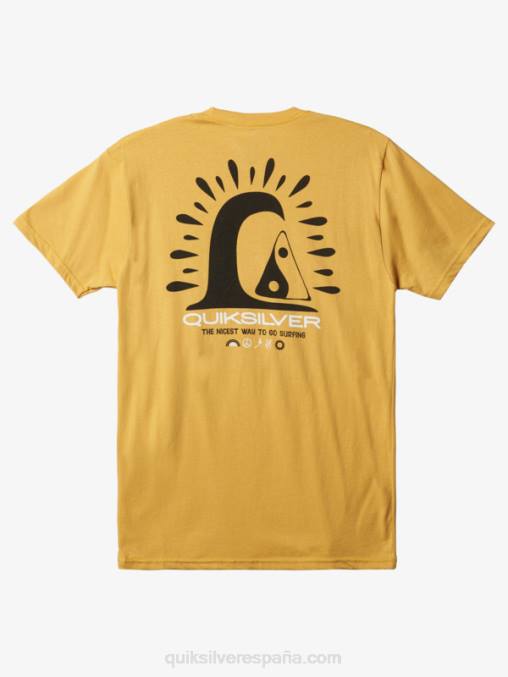 ocre en la camiseta del borde D6T4D1504 hombres Quiksilver