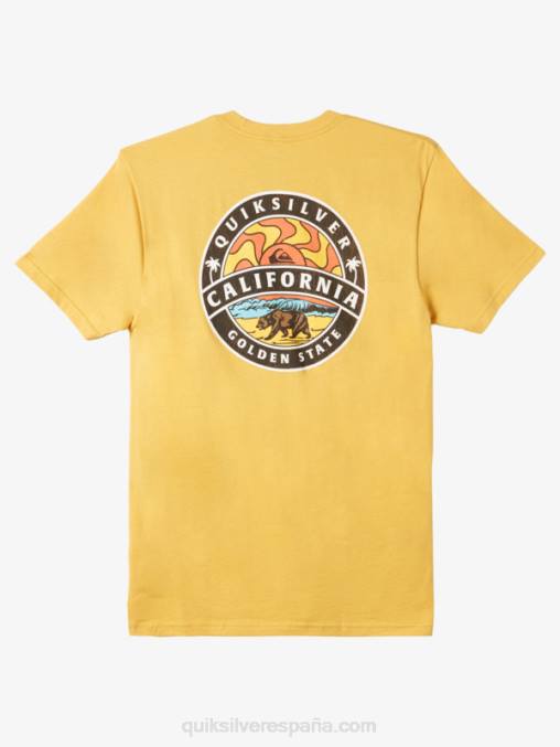oro brillante camiseta sol de california D6T4D1183 hombres Quiksilver