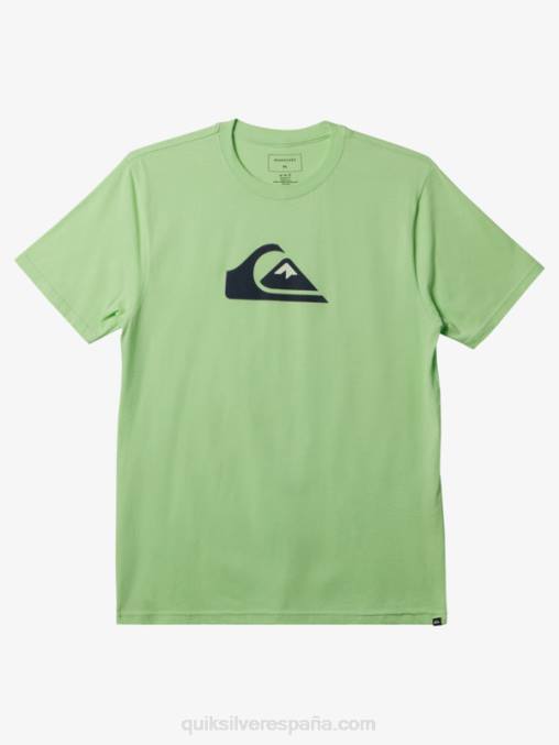 paraíso verde playera con logo de comp D6T4D196 hombres Quiksilver
