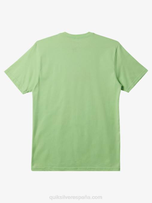 paraíso verde playera con logo de comp D6T4D196 hombres Quiksilver