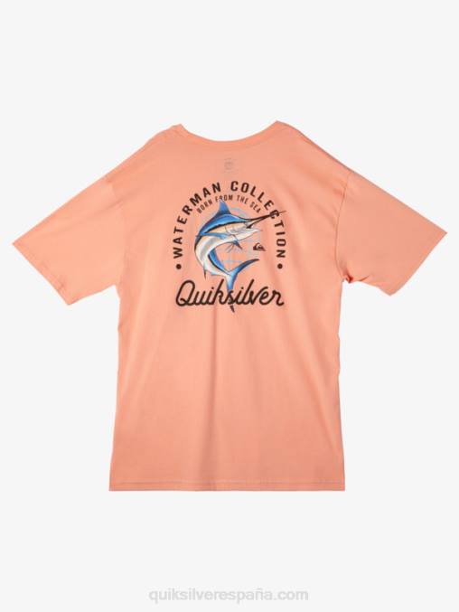 rosa durazno camiseta waterman belleza en el mar D6T4D52 hombres Quiksilver