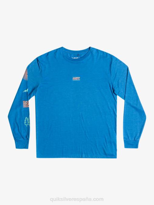 snorkel azul fragmento de la naturaleza camiseta de manga larga D6T4D1038 hombres Quiksilver