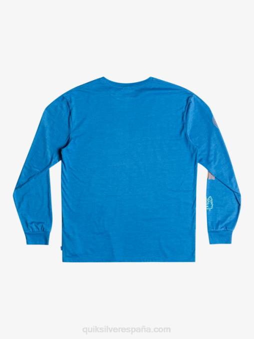 snorkel azul fragmento de la naturaleza camiseta de manga larga D6T4D1038 hombres Quiksilver