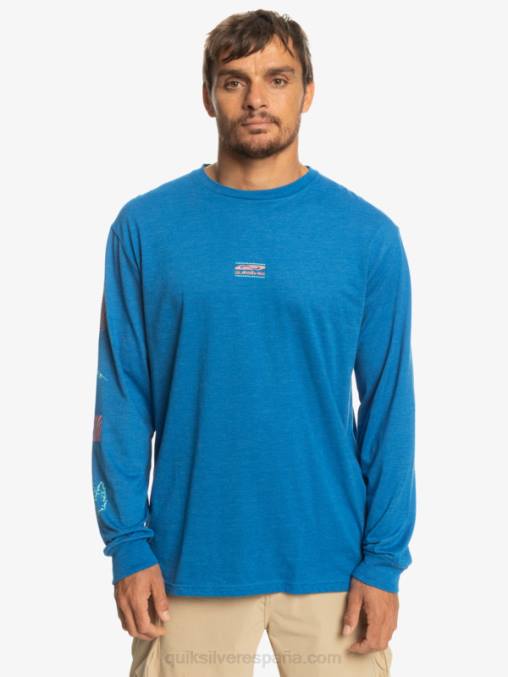 snorkel azul fragmento de la naturaleza camiseta de manga larga D6T4D1038 hombres Quiksilver