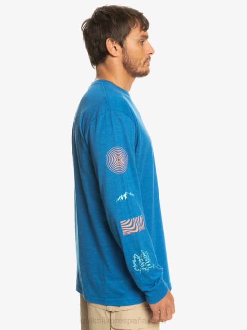 snorkel azul fragmento de la naturaleza camiseta de manga larga D6T4D1038 hombres Quiksilver
