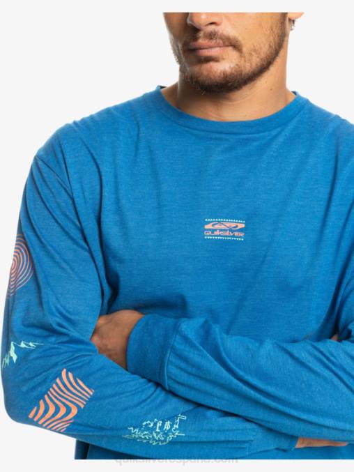 snorkel azul fragmento de la naturaleza camiseta de manga larga D6T4D1038 hombres Quiksilver