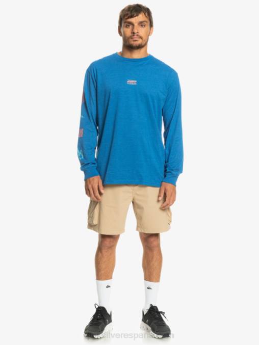 snorkel azul fragmento de la naturaleza camiseta de manga larga D6T4D1038 hombres Quiksilver