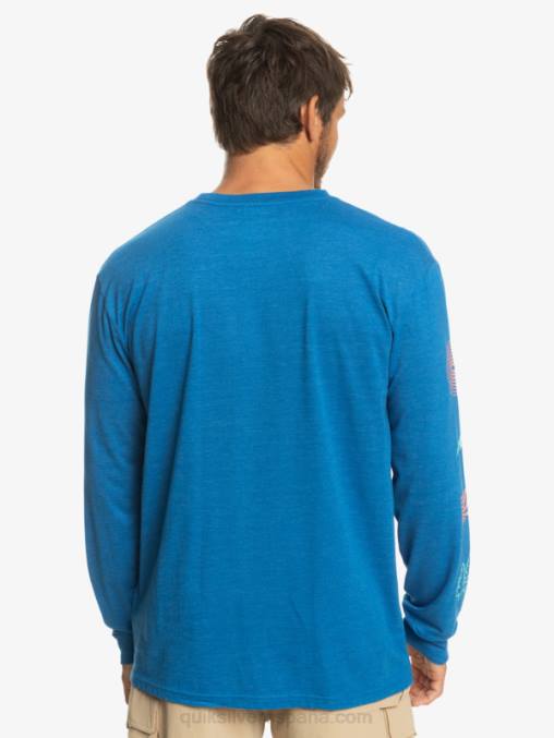 snorkel azul fragmento de la naturaleza camiseta de manga larga D6T4D1038 hombres Quiksilver