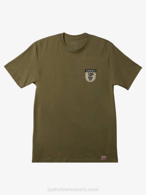 trébol de cuatro hojas camiseta hawaii ikaika escudo D6T4D1005 hombres Quiksilver