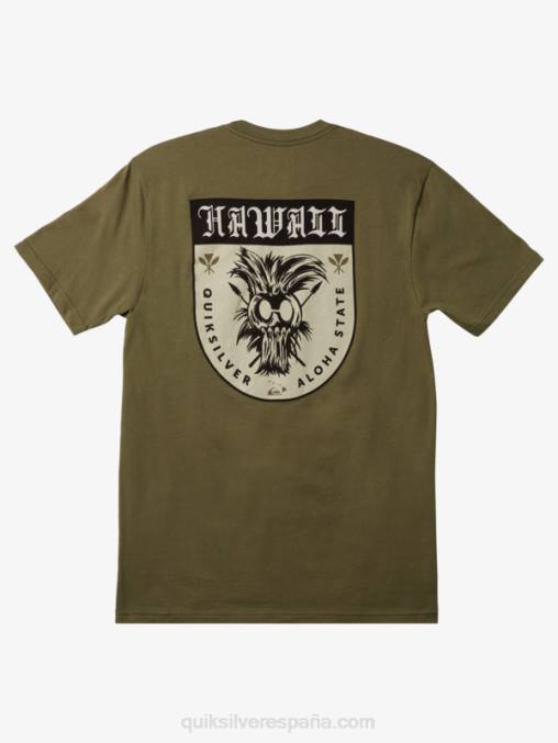 trébol de cuatro hojas camiseta hawaii ikaika escudo D6T4D1005 hombres Quiksilver
