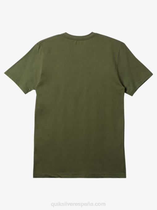 trébol de cuatro hojas camiseta mw con logo pequeño D6T4D112 hombres Quiksilver