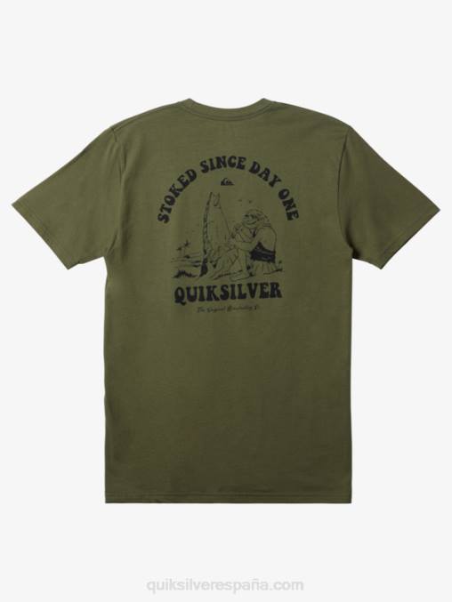 trébol de cuatro hojas emocionado desde el primer día camiseta D6T4D231 hombres Quiksilver