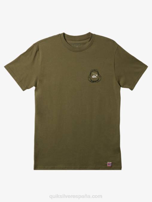 trébol de cuatro hojas hawaii gran mordida camiseta D6T4D1422 hombres Quiksilver
