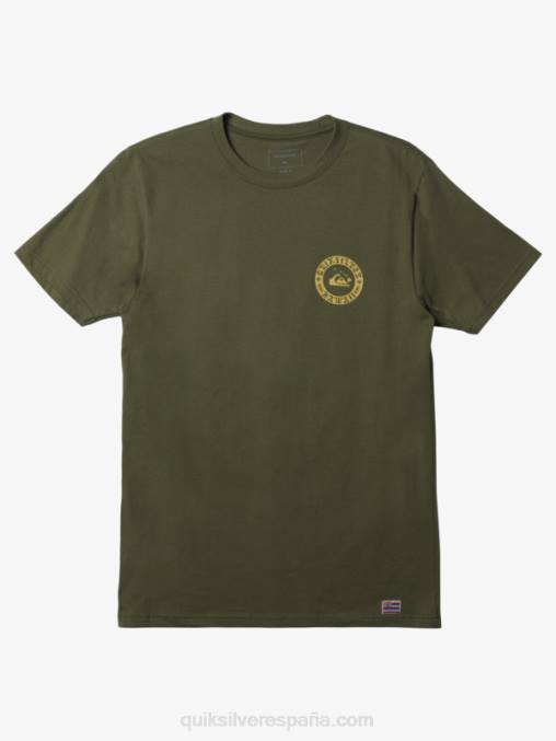 trébol de cuatro hojas hawaii muro de agua camiseta D6T4D277 hombres Quiksilver