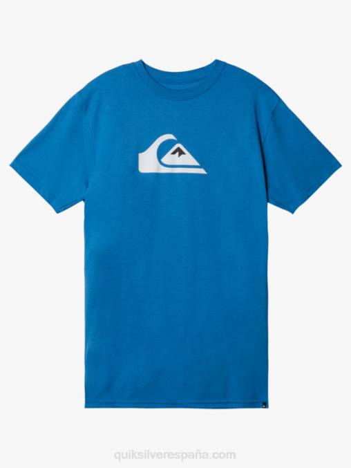 vallarta azul playera con logo de comp D6T4D1385 hombres Quiksilver