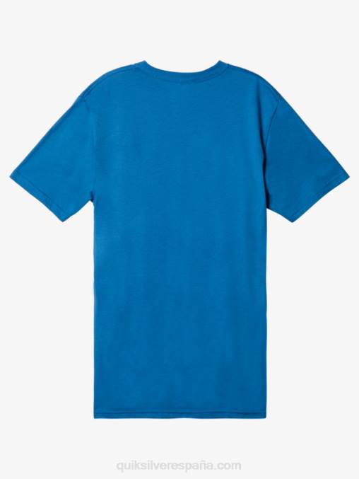 vallarta azul playera con logo de comp D6T4D1385 hombres Quiksilver