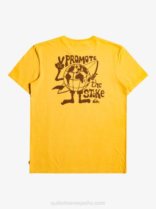 vara de oro camiseta con mensaje oculto D6T4D1761 hombres Quiksilver
