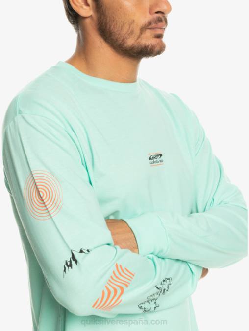 vaso de playa fragmento de la naturaleza camiseta de manga larga D6T4D1037 hombres Quiksilver