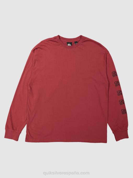 vino rubí camiseta orgánica de manga larga D6T4D1844 hombres Quiksilver x Stab