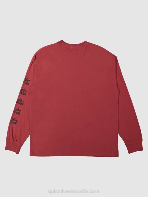 vino rubí camiseta orgánica de manga larga D6T4D1844 hombres Quiksilver x Stab