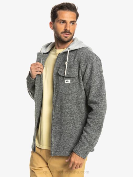 brezo gris oscuro chamarra polar con cremallera y capucha super swell D6T4D1472 hombres Quiksilver