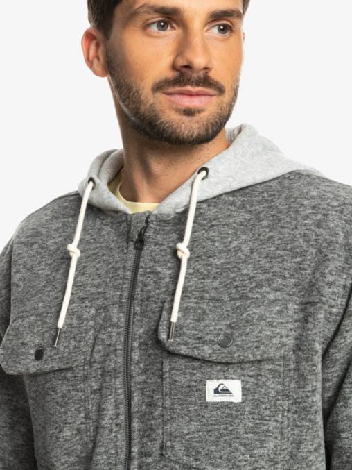 brezo gris oscuro chamarra polar con cremallera y capucha super swell D6T4D1472 hombres Quiksilver