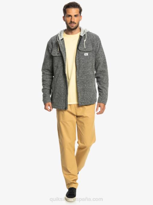 brezo gris oscuro chamarra polar con cremallera y capucha super swell D6T4D1472 hombres Quiksilver
