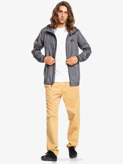 brezo gris oscuro chaqueta cortavientos todos los días D6T4D1011 hombres Quiksilver