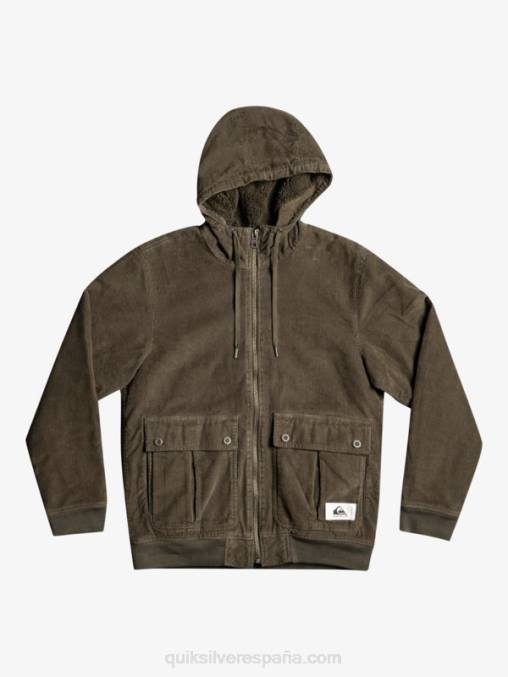 hoja de uva chamarra de pana con tres largueros D6T4D1557 hombres Quiksilver