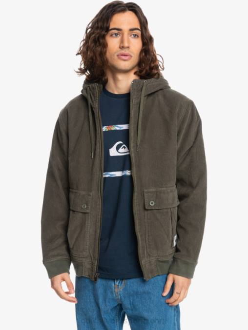 hoja de uva chamarra de pana con tres largueros D6T4D1557 hombres Quiksilver