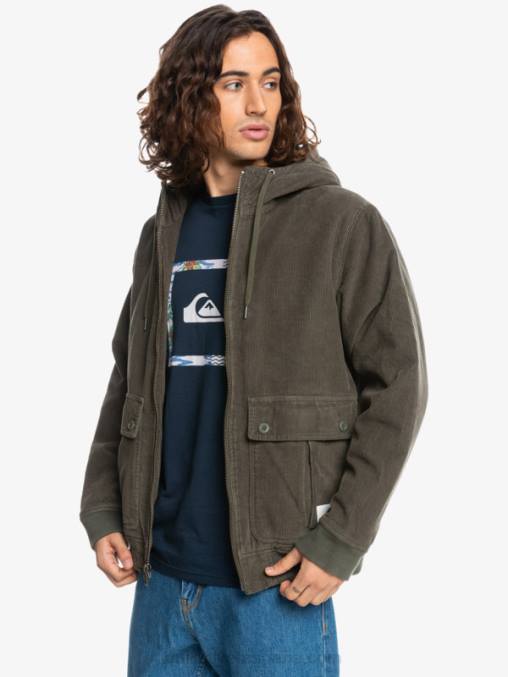 hoja de uva chamarra de pana con tres largueros D6T4D1557 hombres Quiksilver