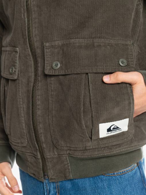 hoja de uva chamarra de pana con tres largueros D6T4D1557 hombres Quiksilver