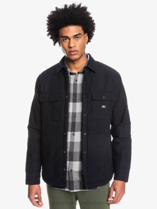 negro chamarra de trabajo de lona downrail D6T4D1568 hombres Quiksilver
