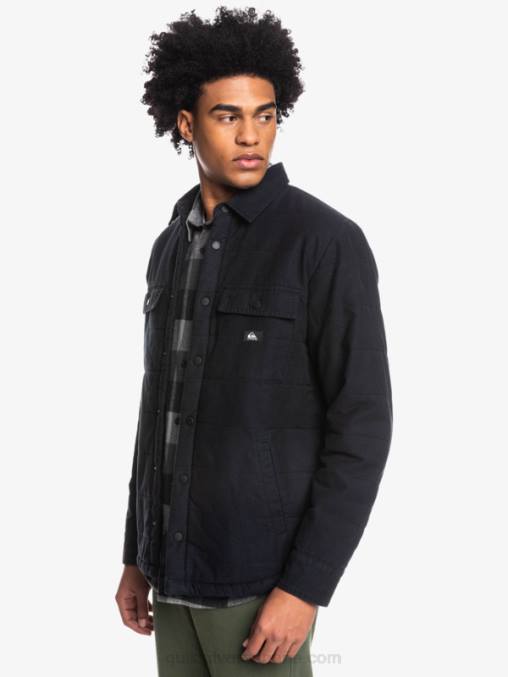 negro chamarra de trabajo de lona downrail D6T4D1568 hombres Quiksilver