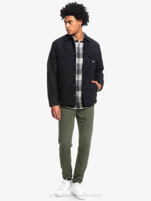 negro chamarra de trabajo de lona downrail D6T4D1568 hombres Quiksilver