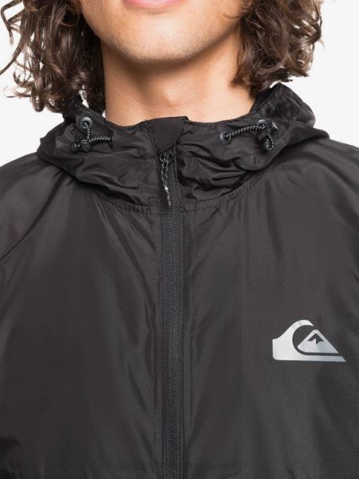 negro chaqueta cortavientos todos los días D6T4D1012 hombres Quiksilver