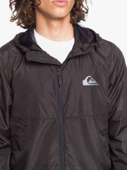 negro chaqueta cortavientos todos los días D6T4D1012 hombres Quiksilver