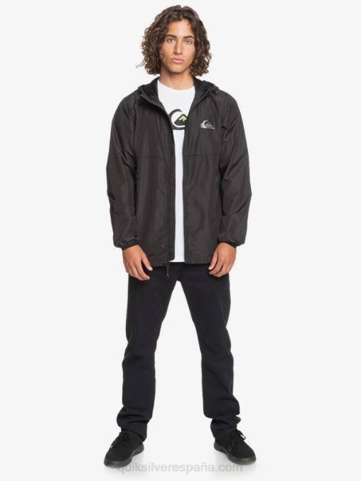 negro chaqueta cortavientos todos los días D6T4D1012 hombres Quiksilver