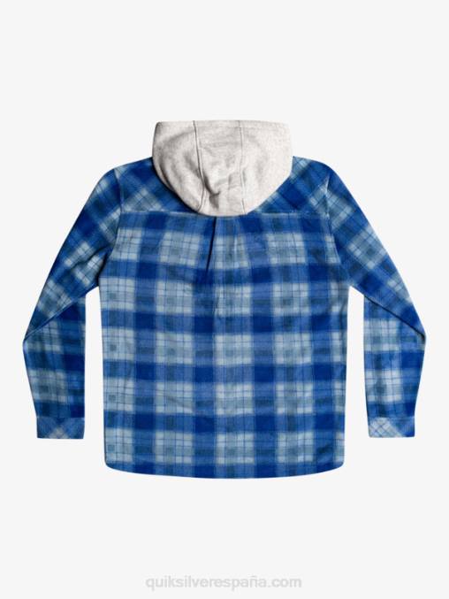 super plaid azul sodalita chamarra polar con cremallera y capucha super swell D6T4D1475 hombres Quiksilver