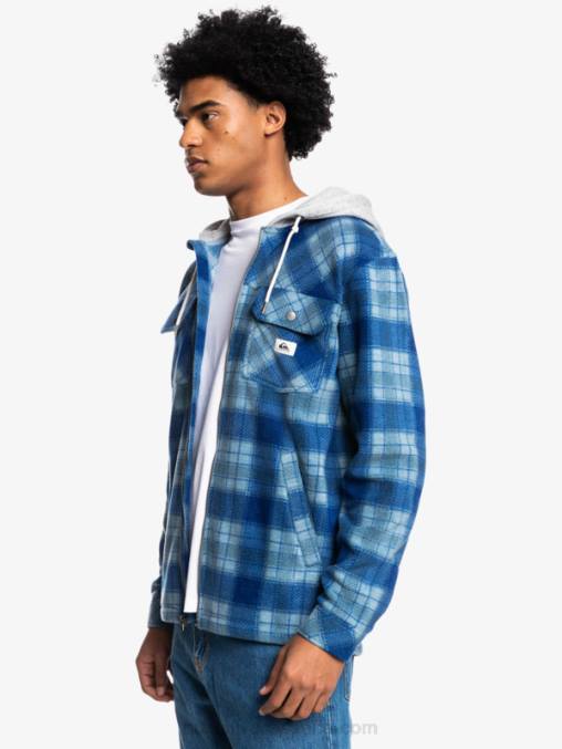 super plaid azul sodalita chamarra polar con cremallera y capucha super swell D6T4D1475 hombres Quiksilver