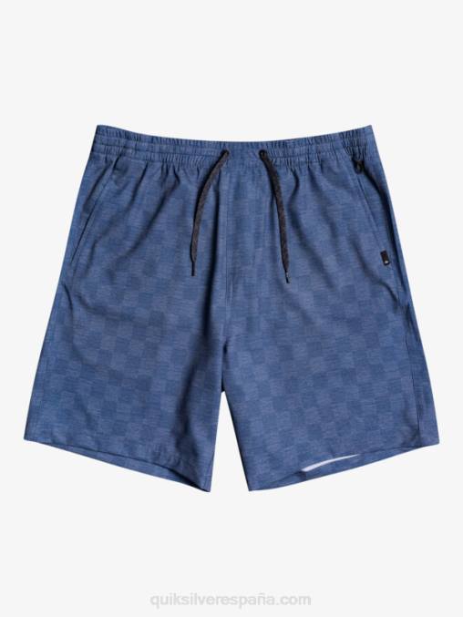 Mar de los Sargazos shorts de playa elásticos a cuadros 18 anfibios D6T4D1854 hombres Quiksilver