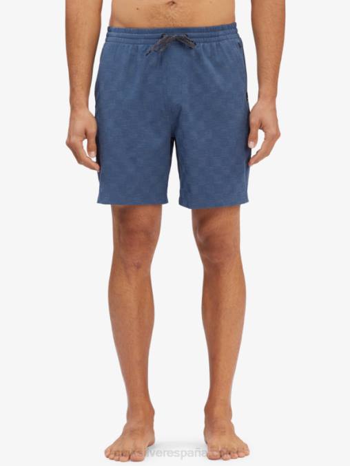 Mar de los Sargazos shorts de playa elásticos a cuadros 18 anfibios D6T4D1854 hombres Quiksilver
