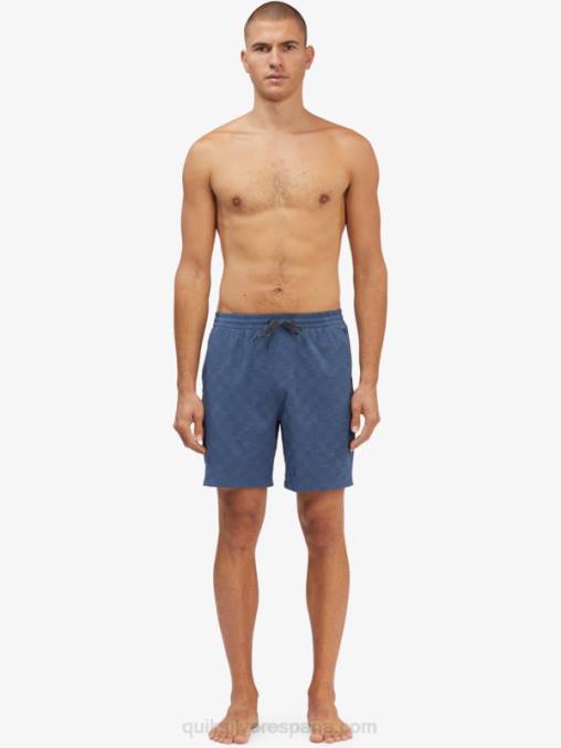 Mar de los Sargazos shorts de playa elásticos a cuadros 18 anfibios D6T4D1854 hombres Quiksilver