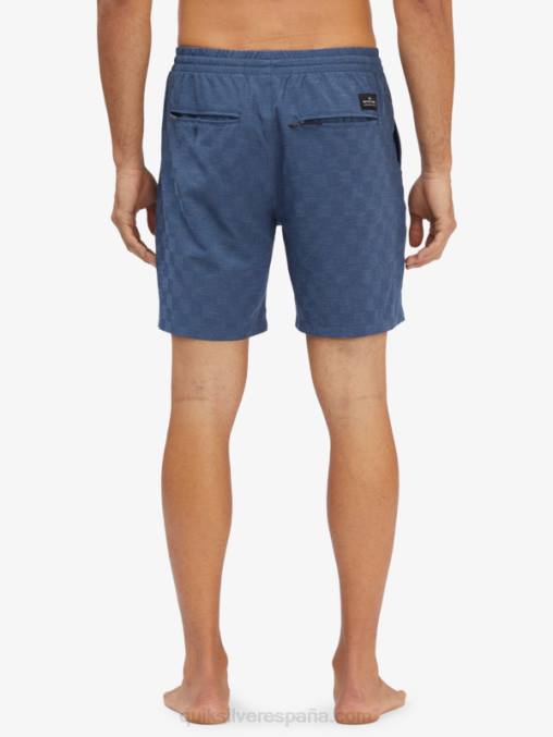 Mar de los Sargazos shorts de playa elásticos a cuadros 18 anfibios D6T4D1854 hombres Quiksilver