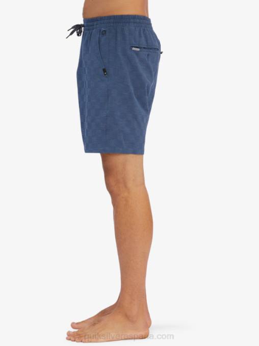 Mar de los Sargazos shorts de playa elásticos a cuadros 18 anfibios D6T4D1854 hombres Quiksilver